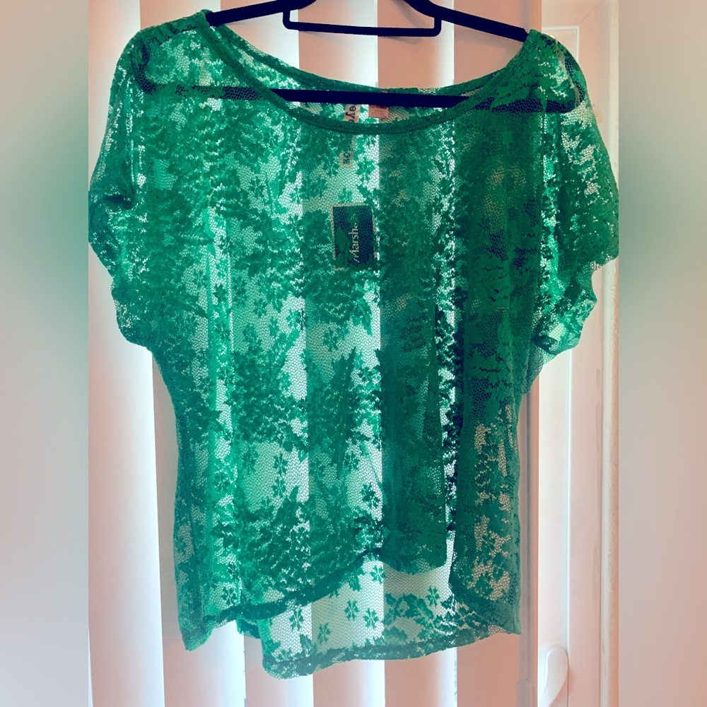 Pretty Green Lace Blouse